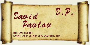 David Pavlov vizit kartica